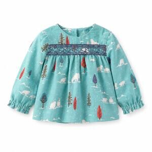 Baby Boden Woodland Smocked Top - 6-12 Months